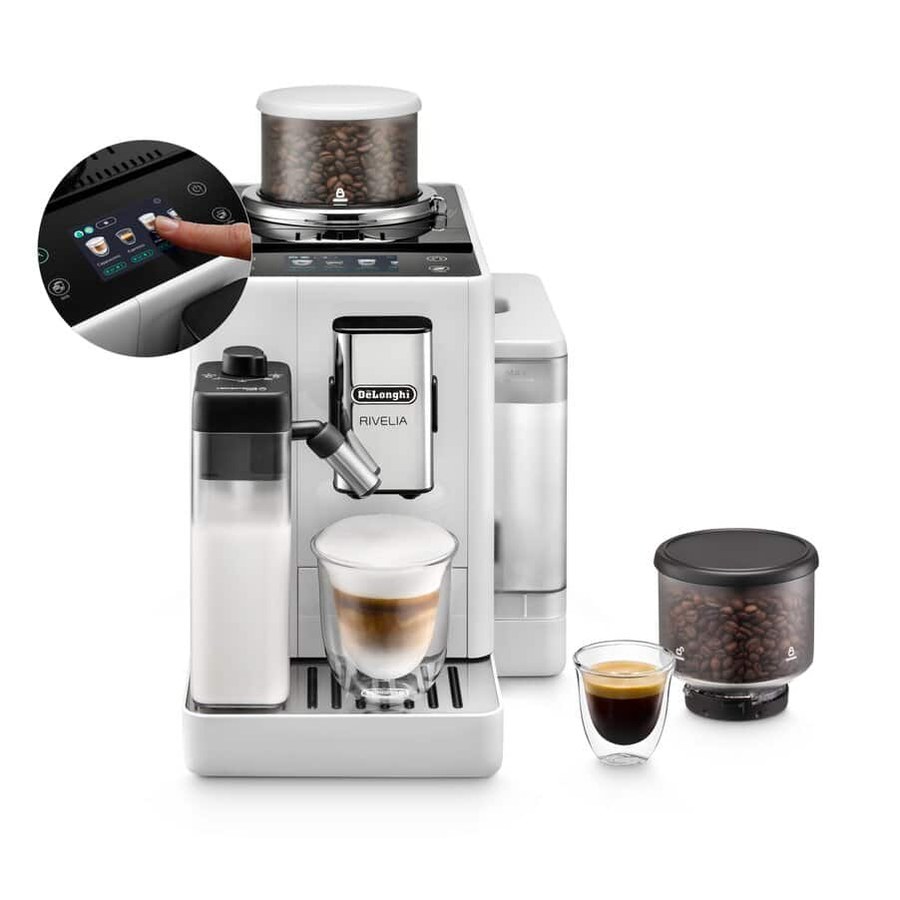 De'Longhi Rivelia EXAM440.55.W Coffee Machine, white