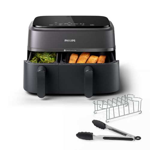 Philips Dual Basket Airfryer 3000 NA350 Air Fryer 9 L